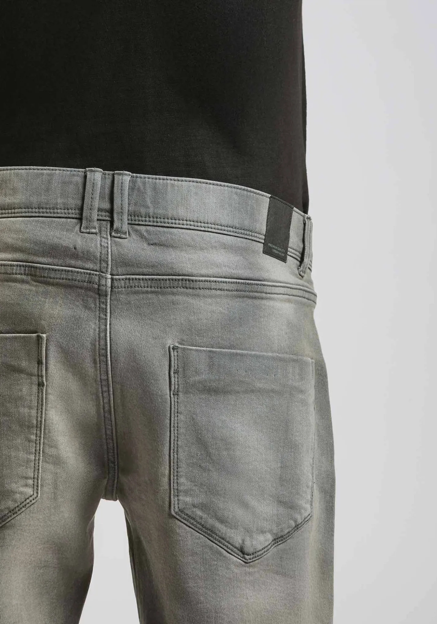 Bermuda di jeans slim fit grigio