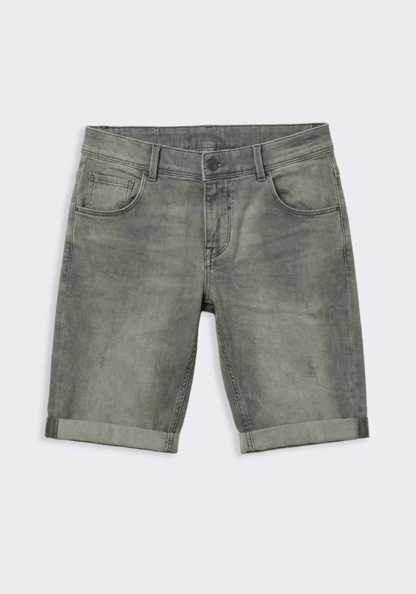 Bermuda di jeans slim fit grigio