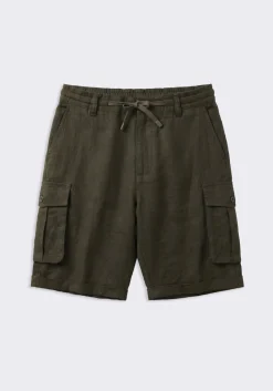 Bermuda misto lino con tasconi