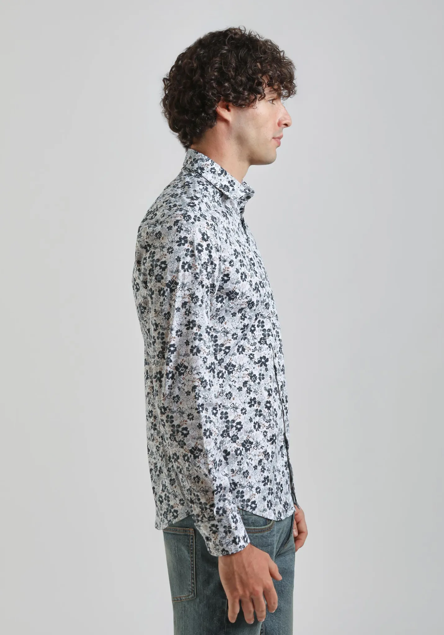 Camicia manica lunga con fantasia