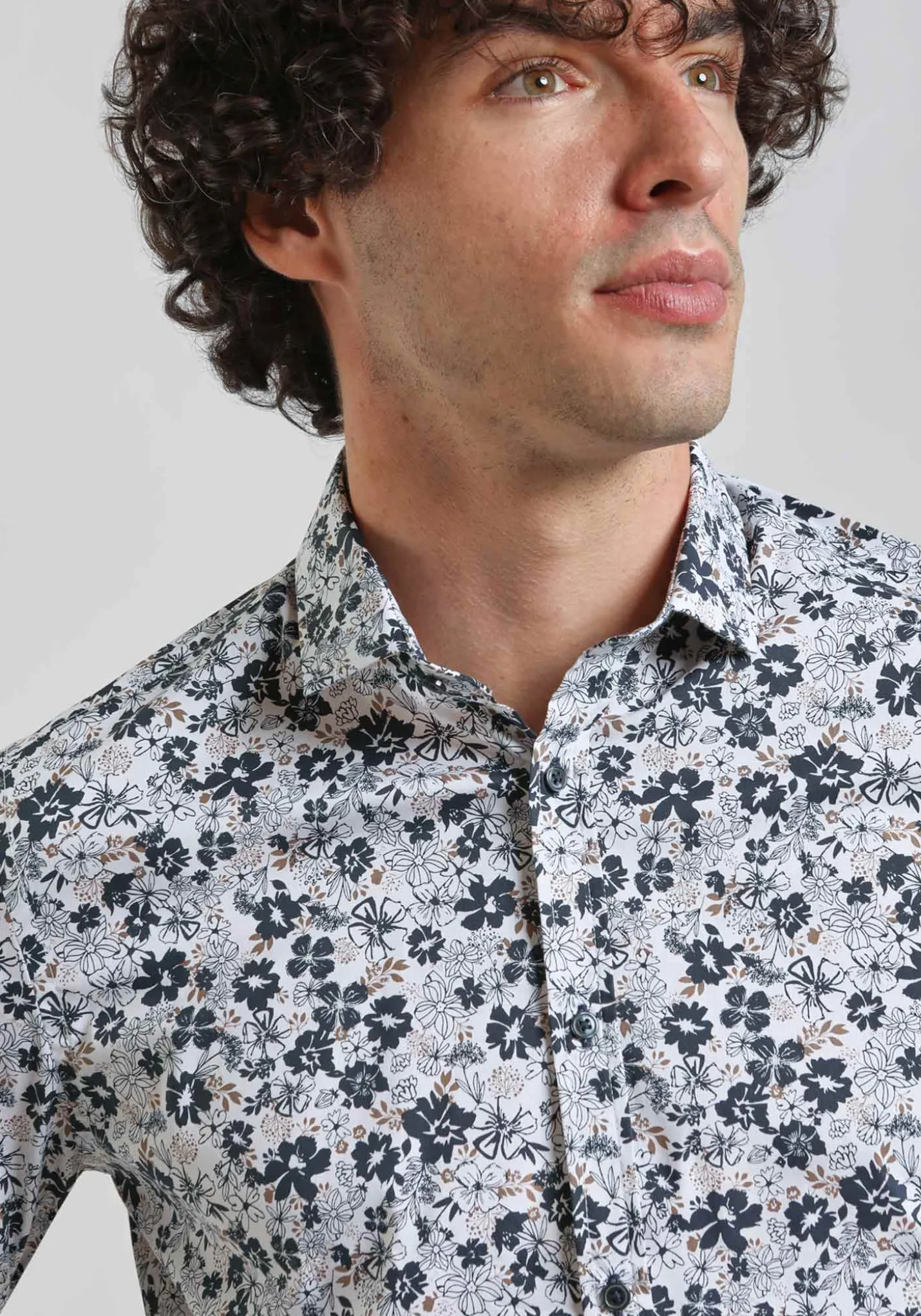Camicia manica lunga con fantasia