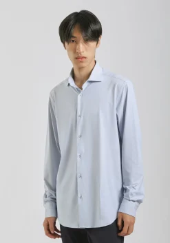 Camicia manica lunga con microfantasia