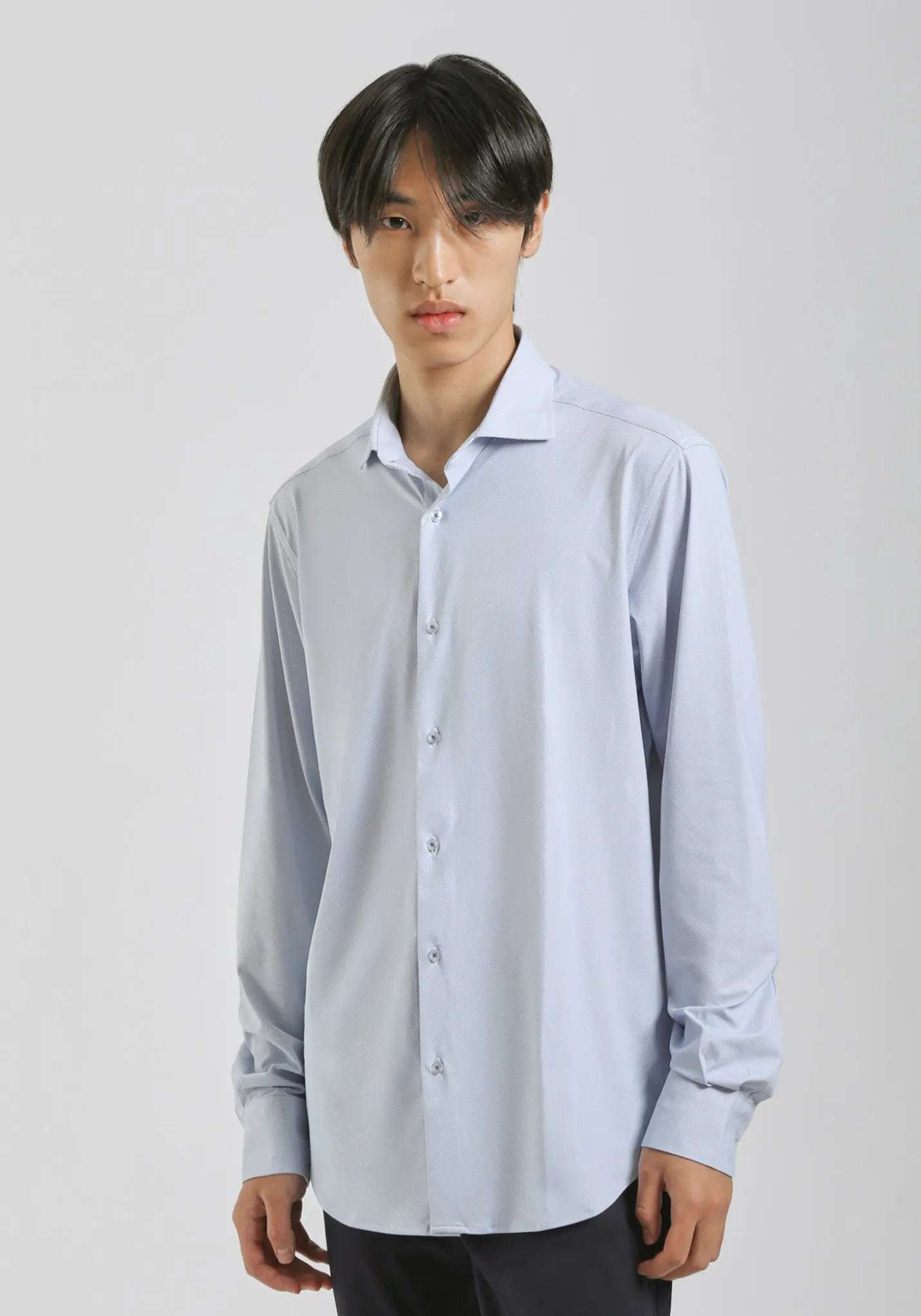 Camicia manica lunga con microfantasia