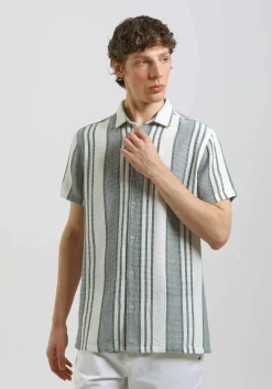 Camicia mezza manica a righe