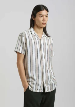 Camicia mezza manica a righe