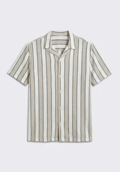 Camicia mezza manica a righe