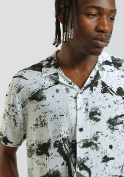 Camicia mezza manica fantasia 100% viscosa