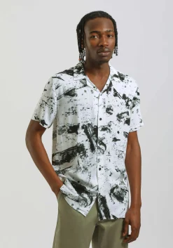 Camicia mezza manica fantasia 100% viscosa
