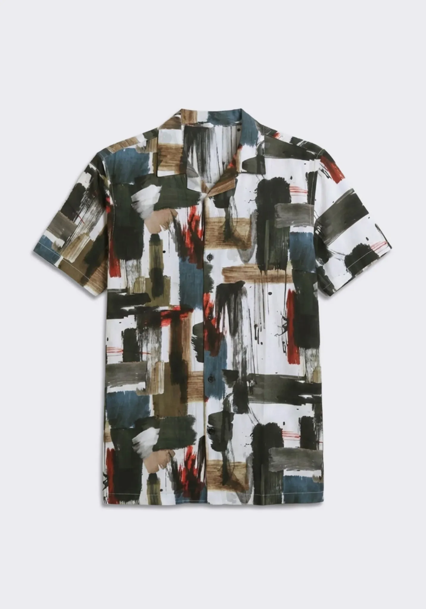 Camicia mezza manica fantasia 100% viscosa