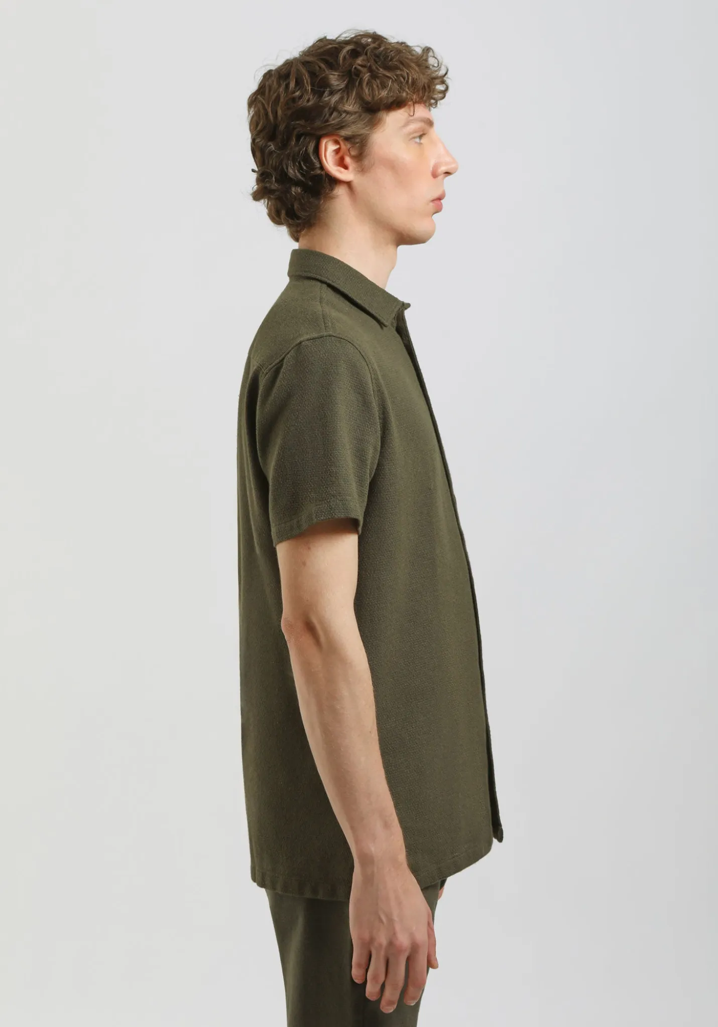 Camicia mezza manica misto cotone