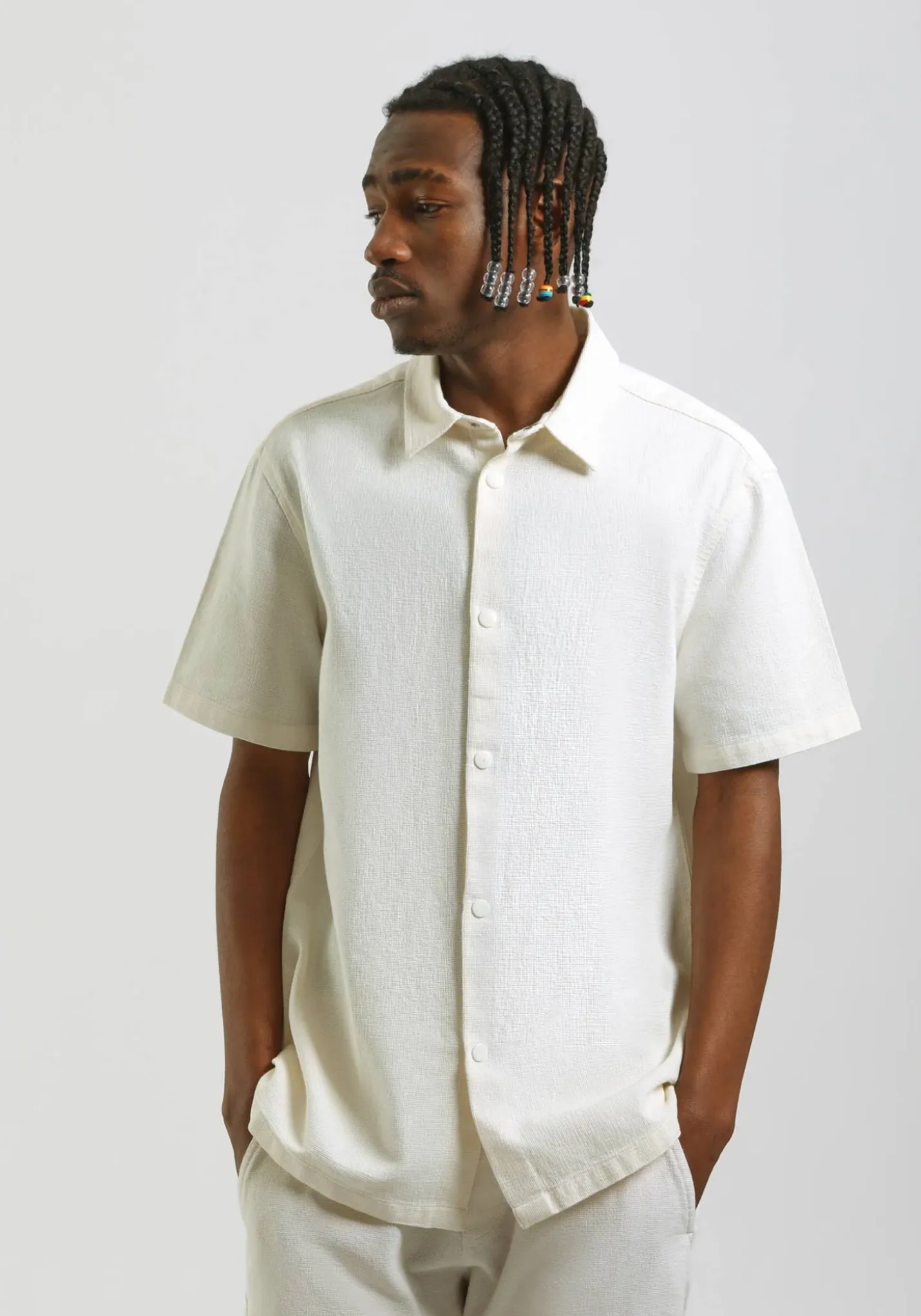 Camicia mezza manica misto cotone