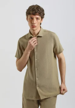 Camicia mezza manica misto cotone
