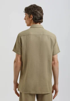 Camicia mezza manica misto cotone