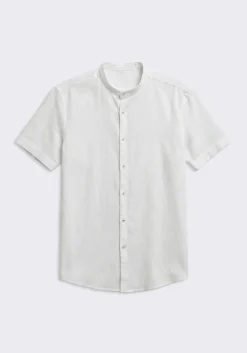 Camicia mezza manica misto lino