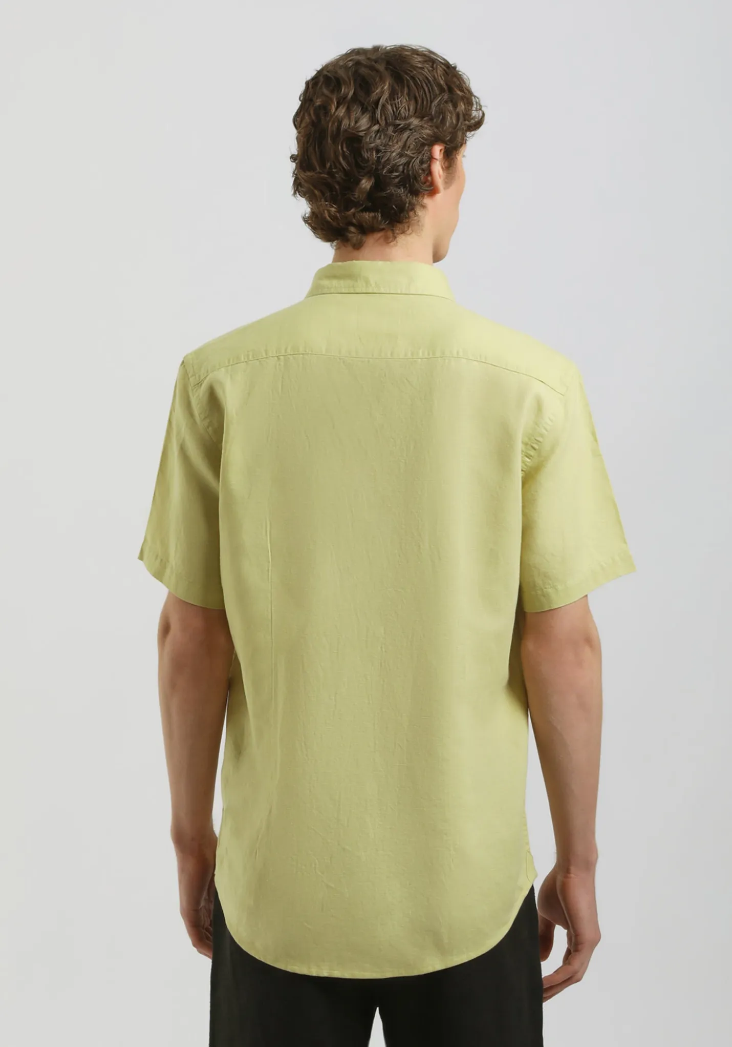 Camicia mezza manica misto lino