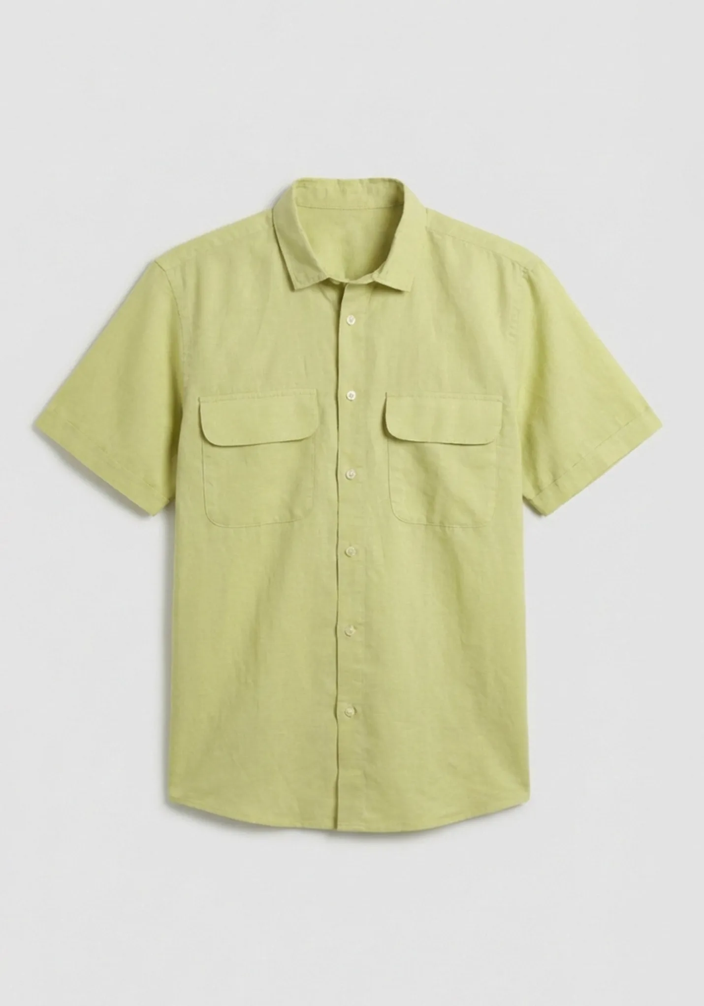 Camicia mezza manica misto lino