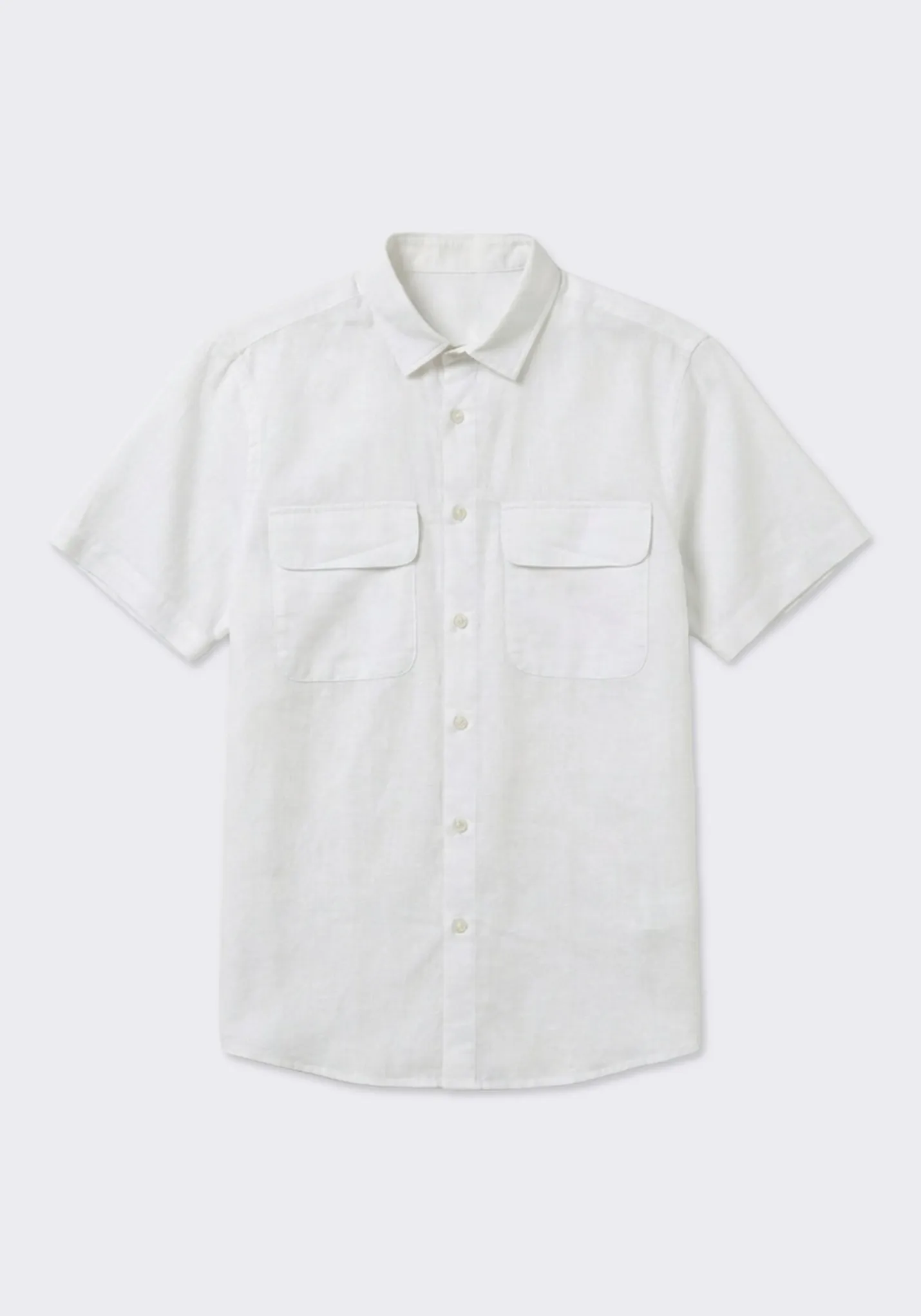 Camicia mezza manica misto lino