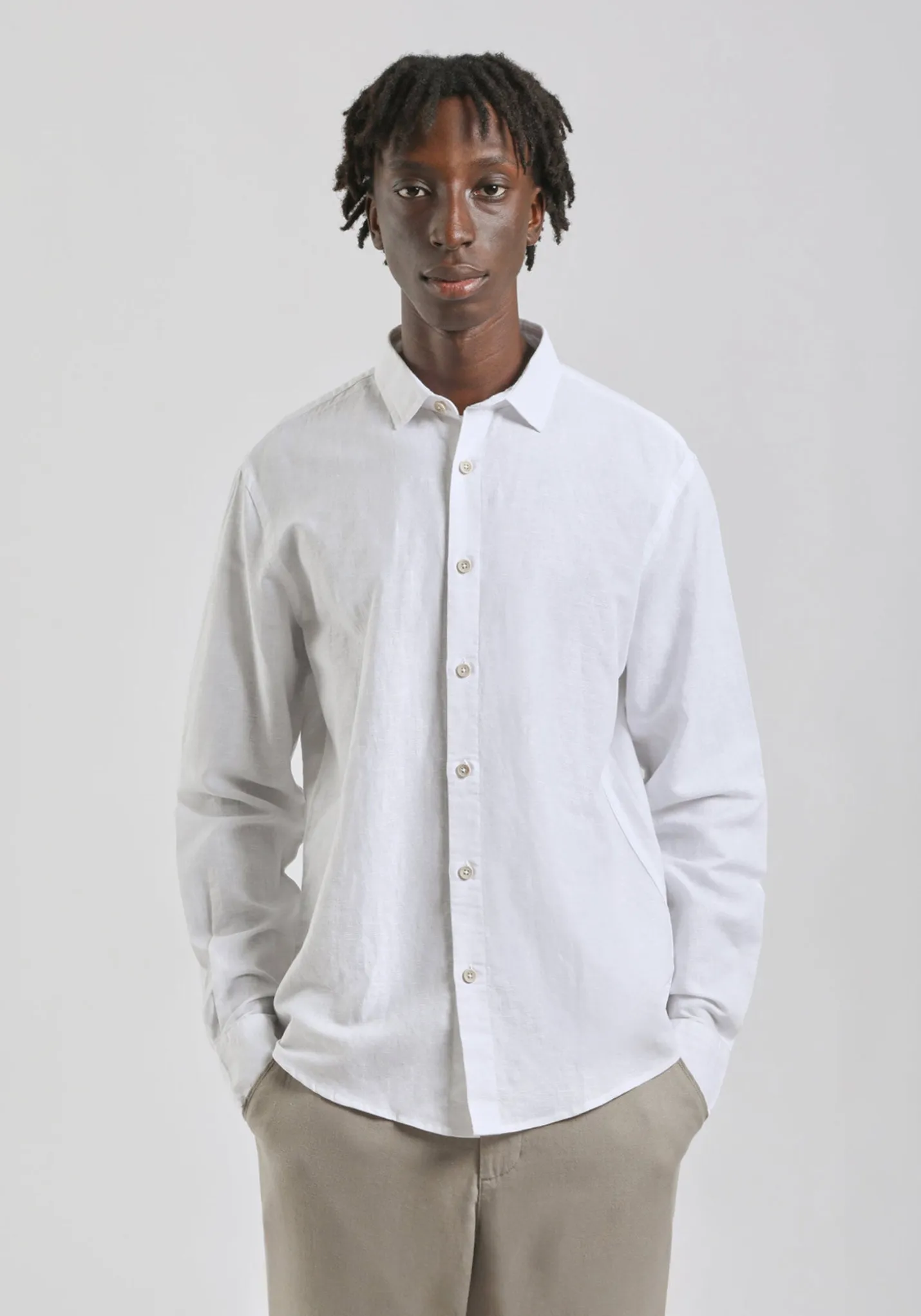 Camicia misto lino