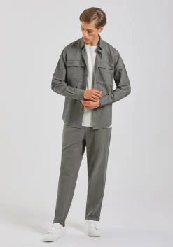 Camicia misto lino con tasconi