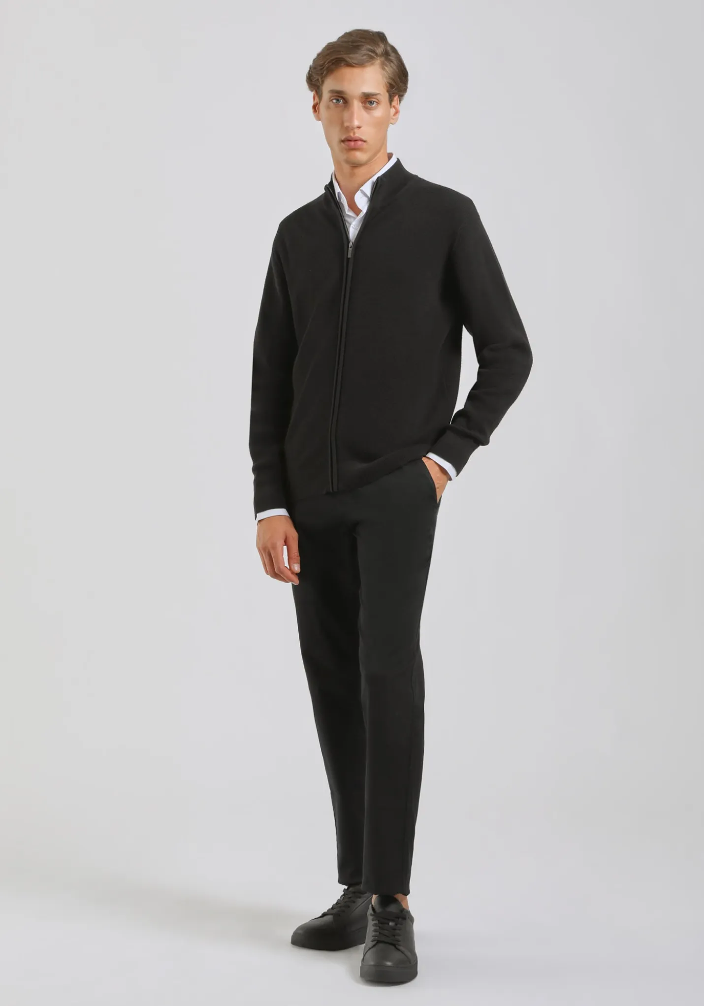 Cardigan con zip