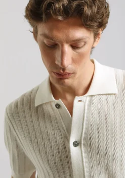 Cardigan polo in maglia