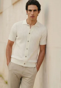 Cardigan polo in maglia