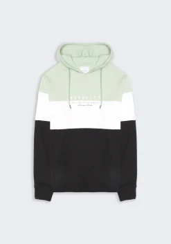 Felpa con cappuccio colorblock