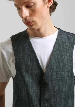 Gilet strutturato misto cotone