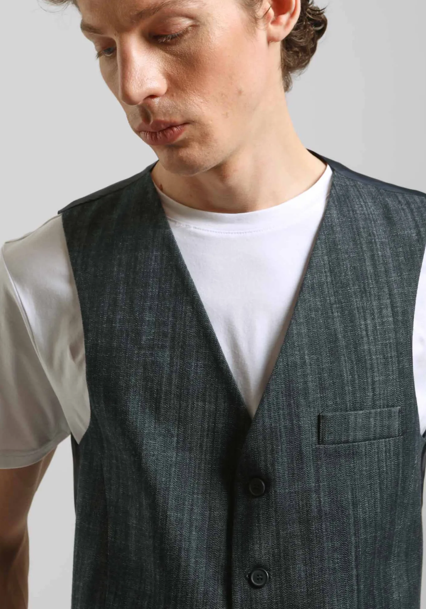 Gilet strutturato misto cotone