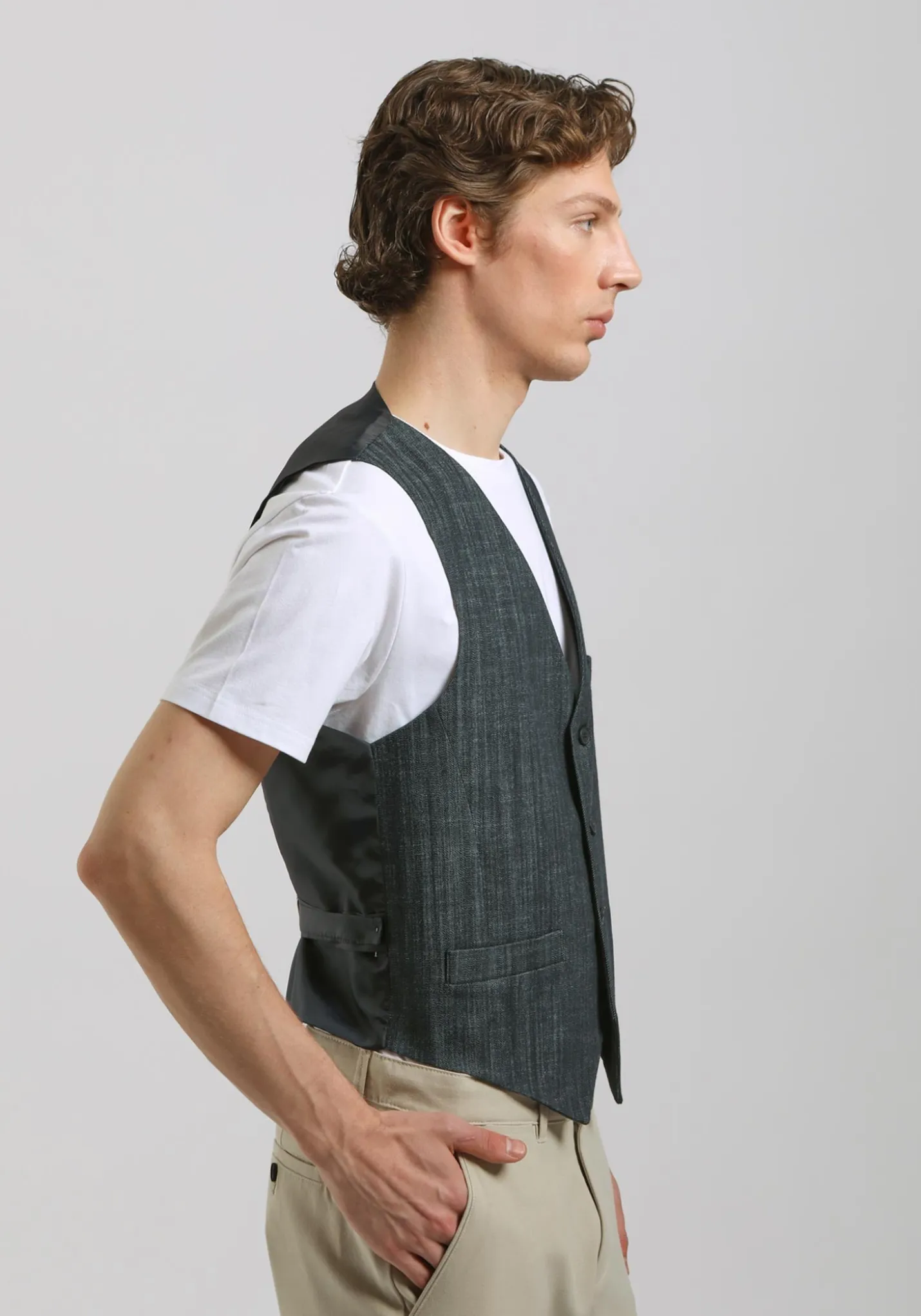 Gilet strutturato misto cotone