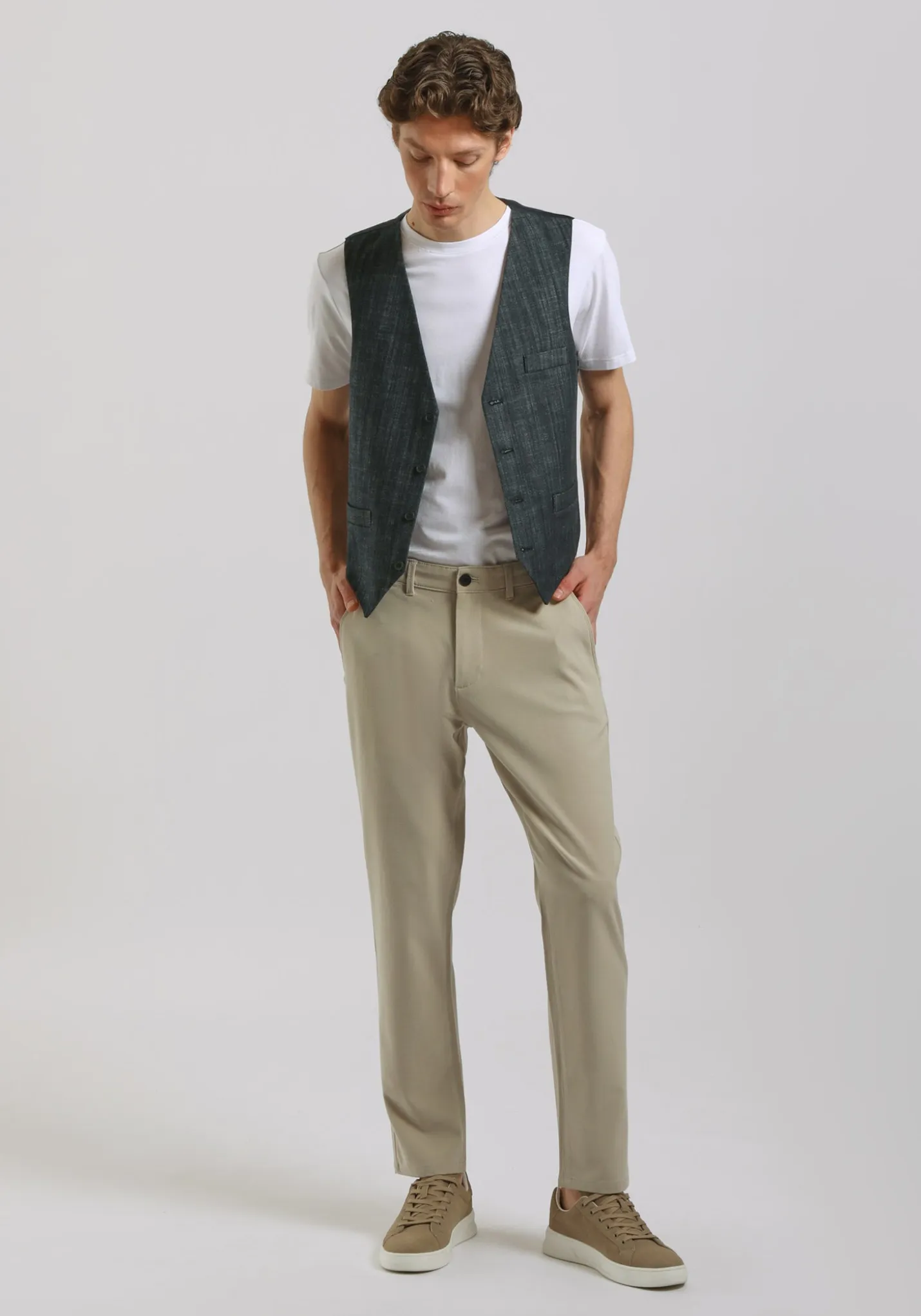 Gilet strutturato misto cotone