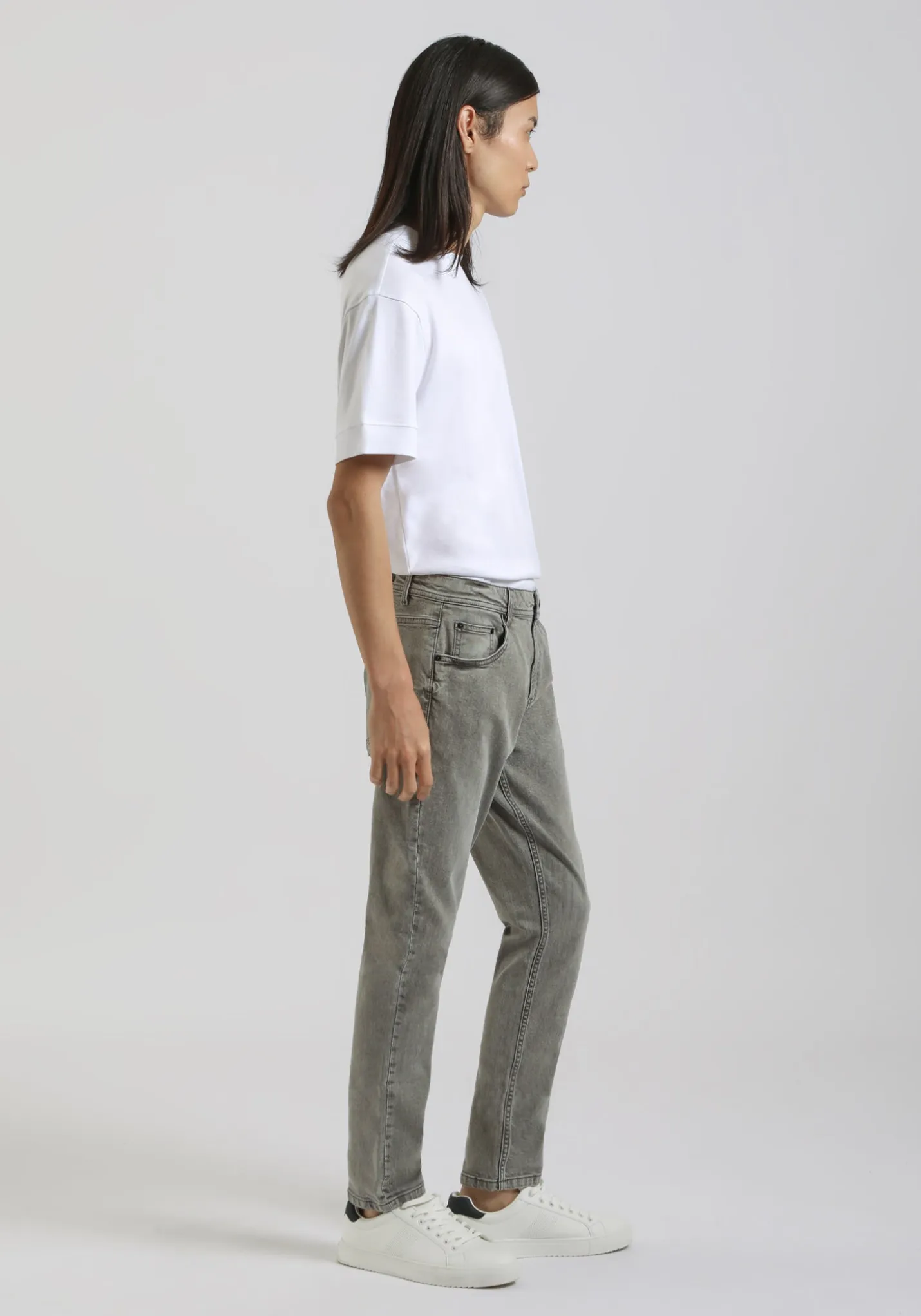 Jeans slim fit grigio