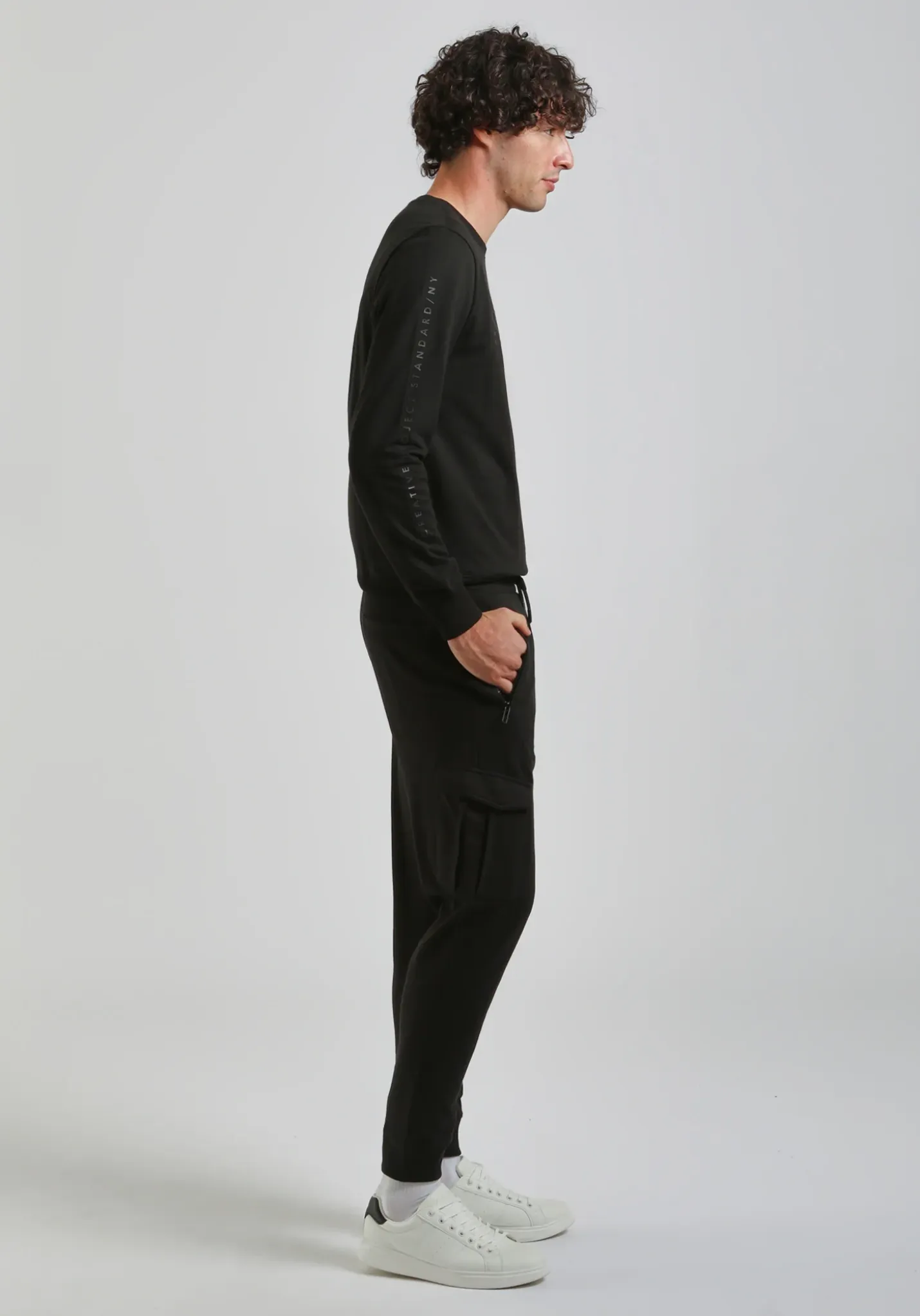 Jogger in felpa con tasconi