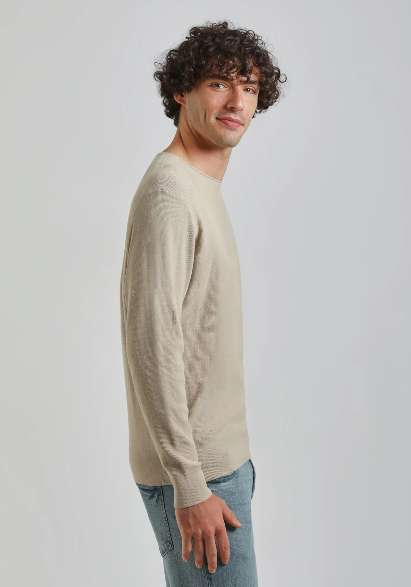 Maglia girocollo strutturato