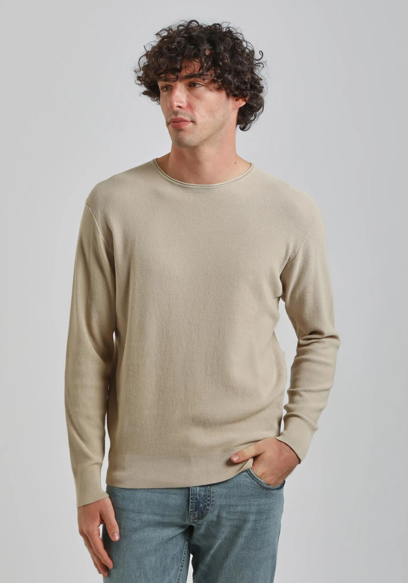 Maglia girocollo strutturato