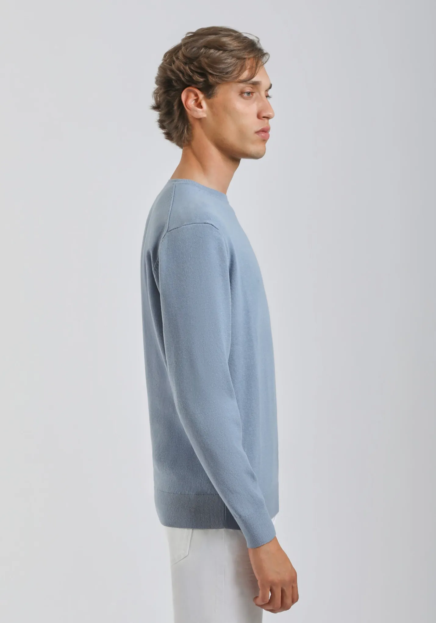 Maglia girocollo tinta unita