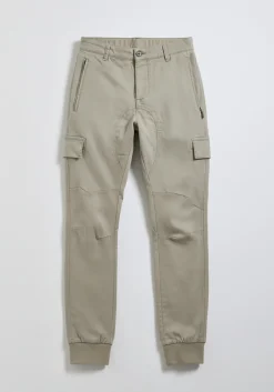 Pantaloni cargo con elastici alle caviglie