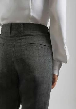 Pantaloni chino con fantasia a quadri