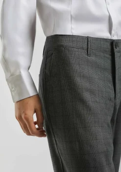 Pantaloni chino con fantasia a quadri