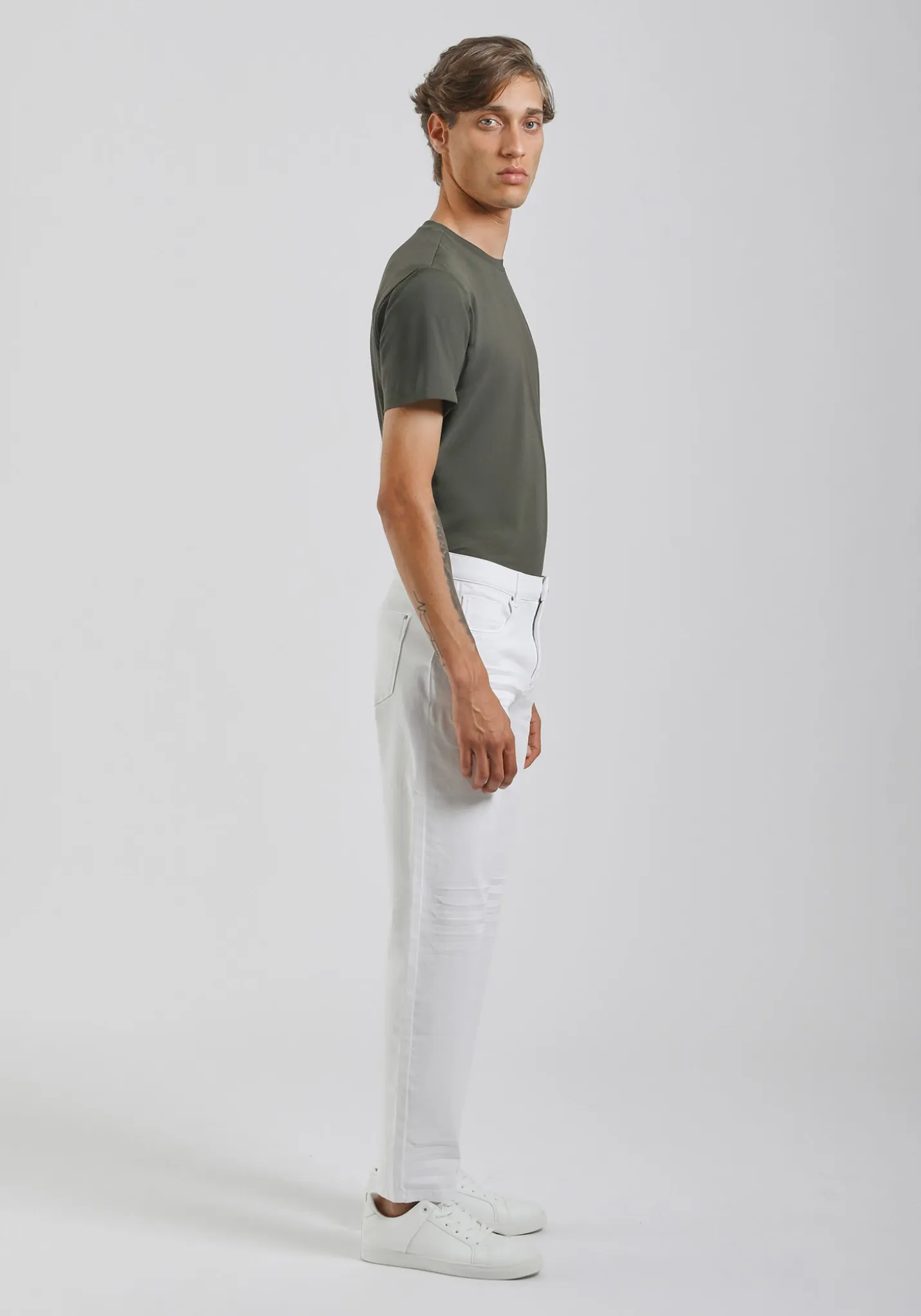 Pantaloni cinque tasche in cotone