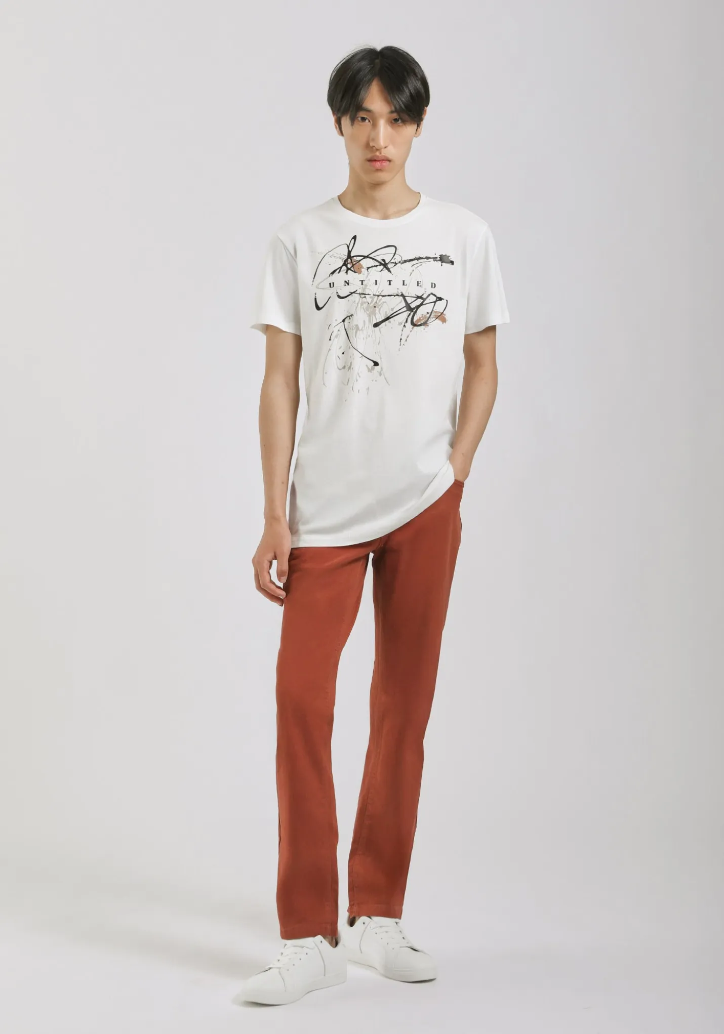 Pantaloni cinque tasche in cotone