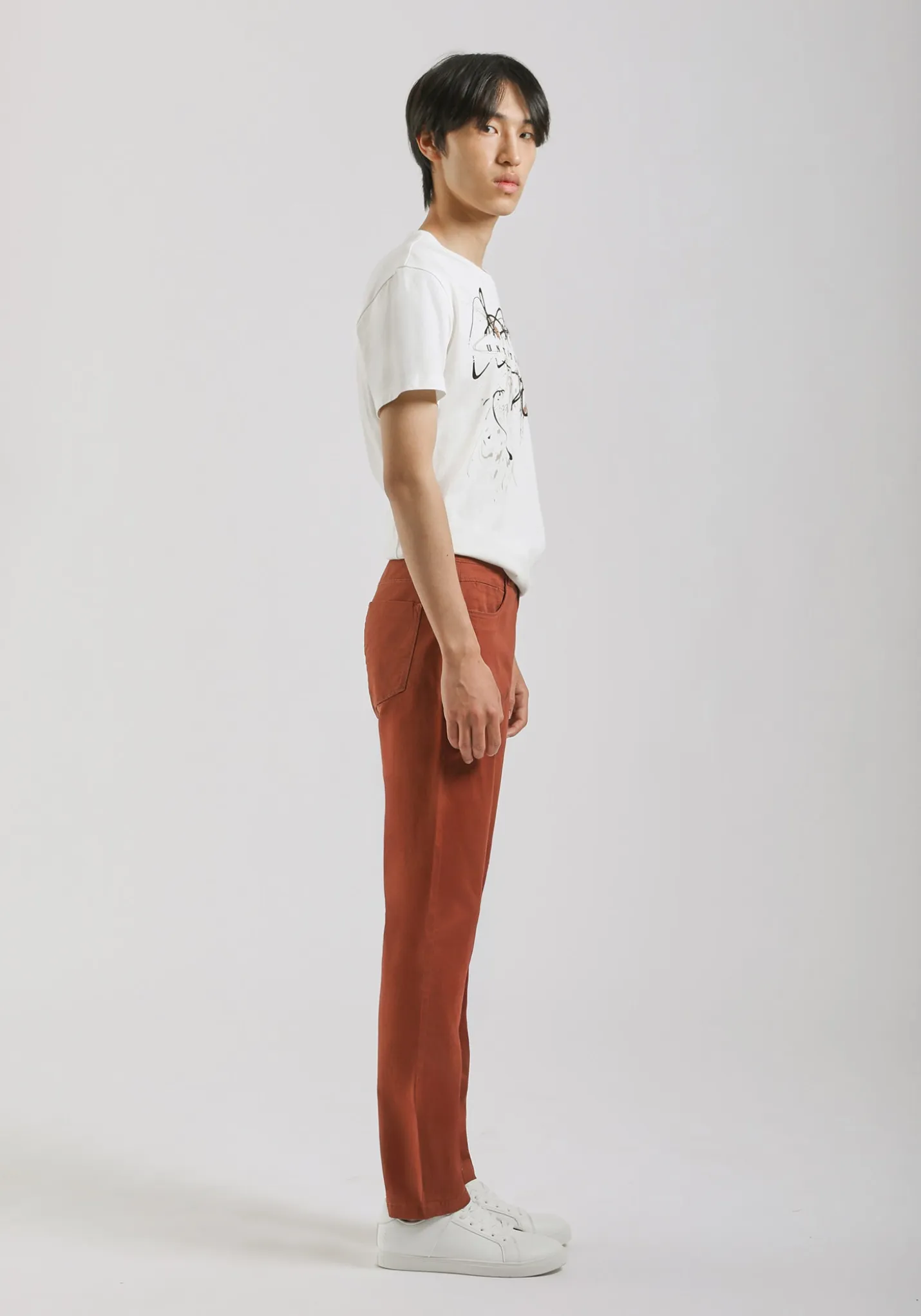 Pantaloni cinque tasche in cotone