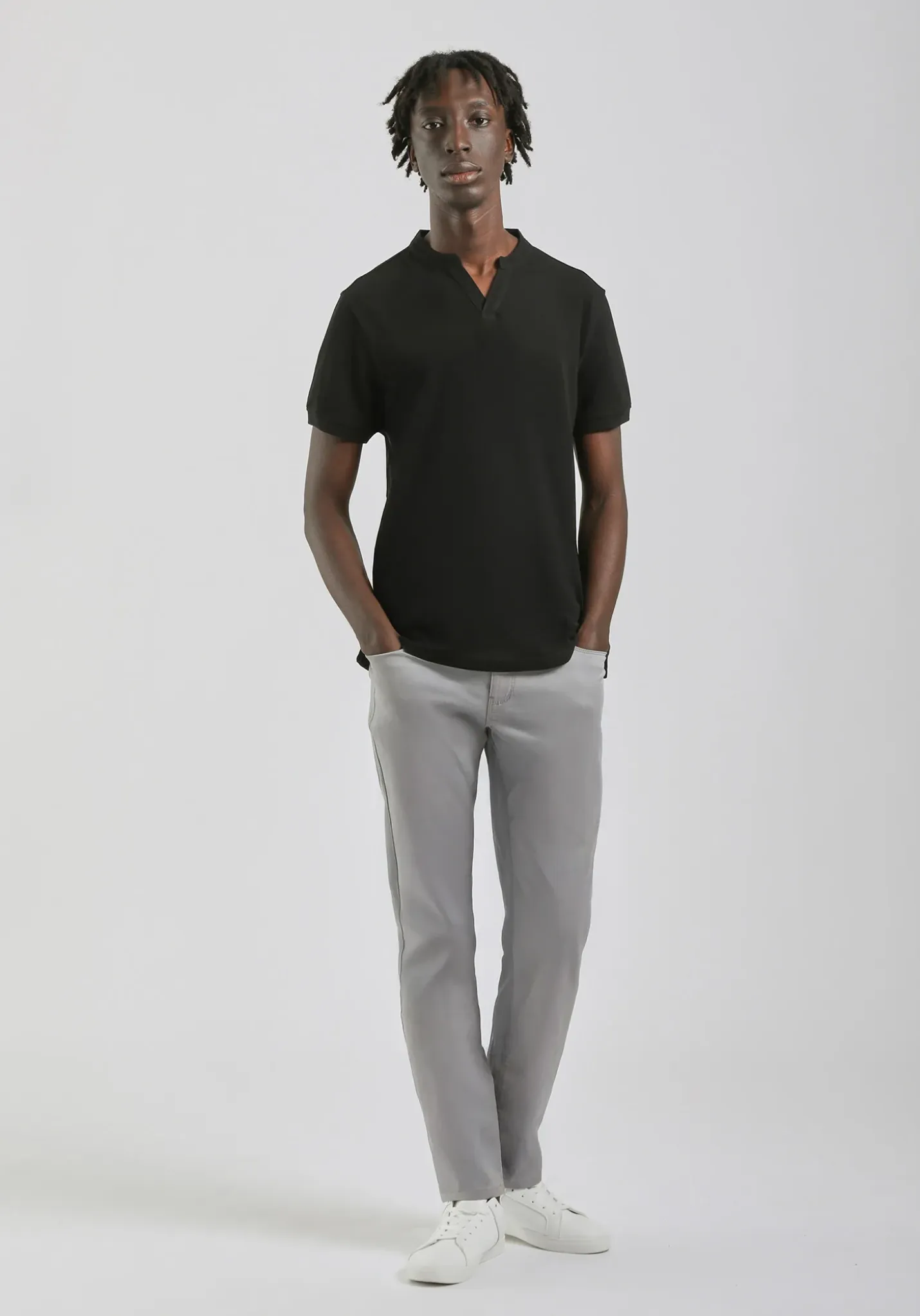 Pantaloni cinque tasche in cotone