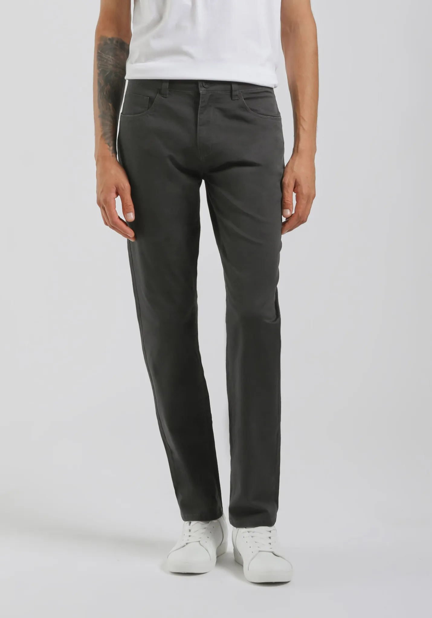 Pantaloni cinque tasche in cotone
