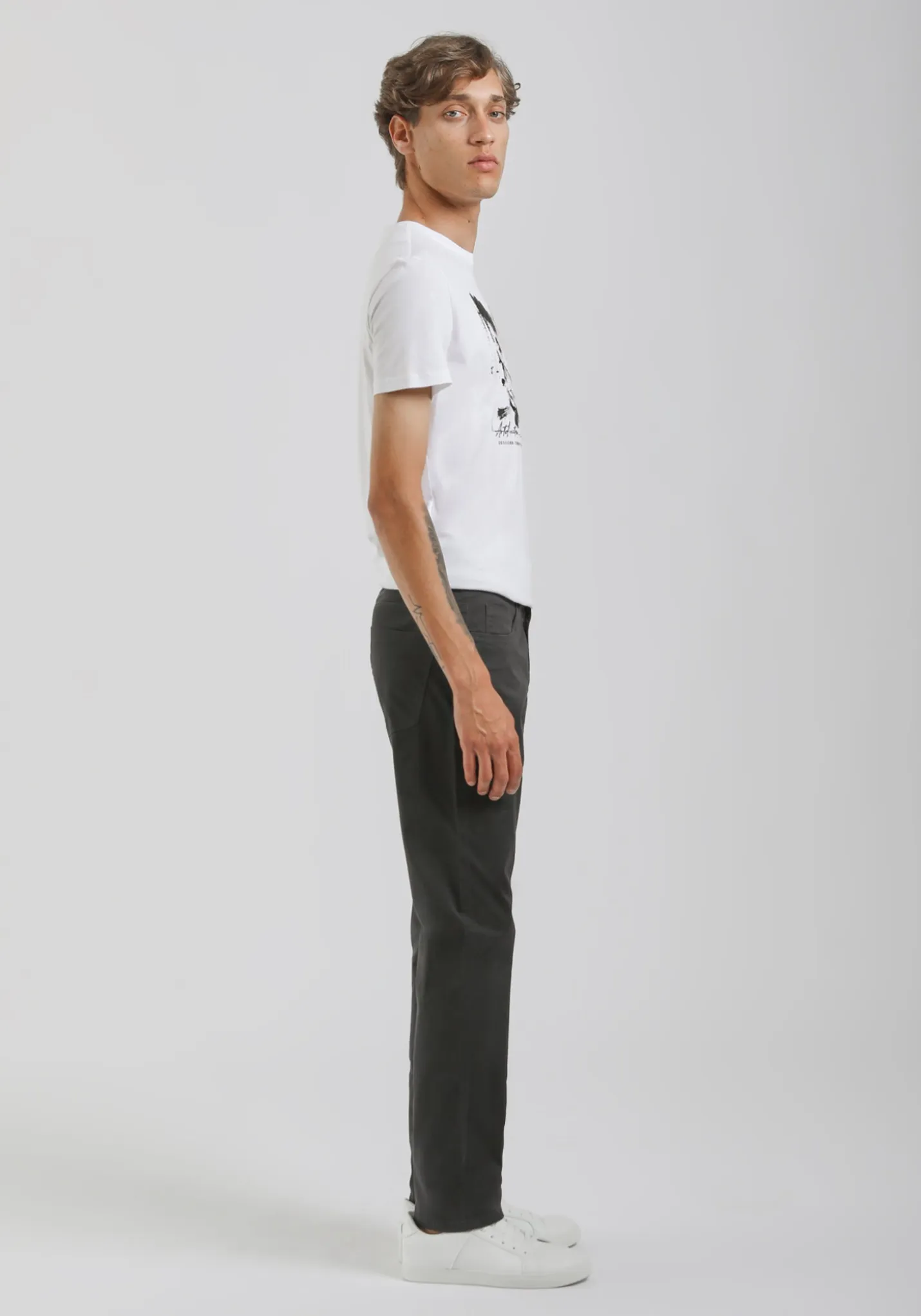 Pantaloni cinque tasche in cotone
