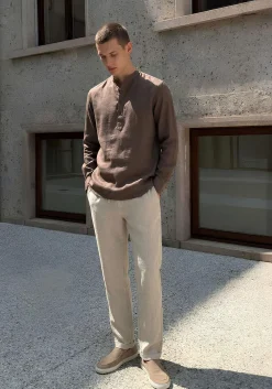 Pantaloni misto lino