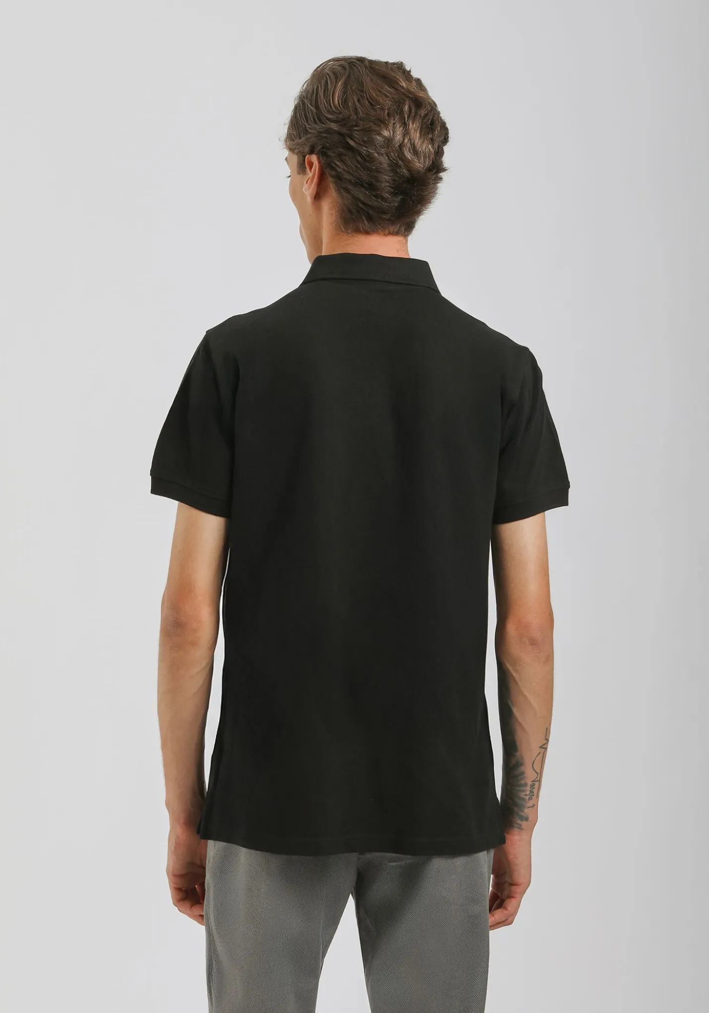 Polo con zip 100% cotone