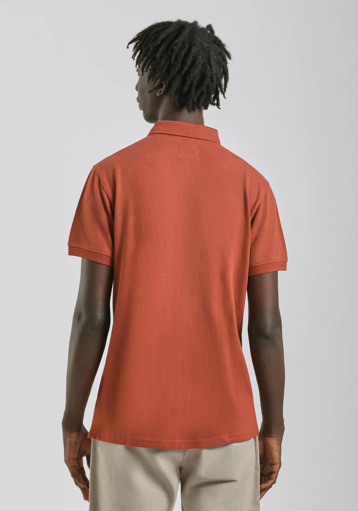 Polo con zip 100% cotone