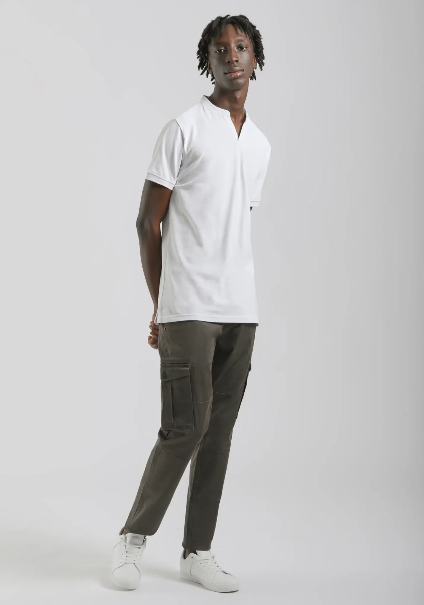 Polo coreana 100% cotone