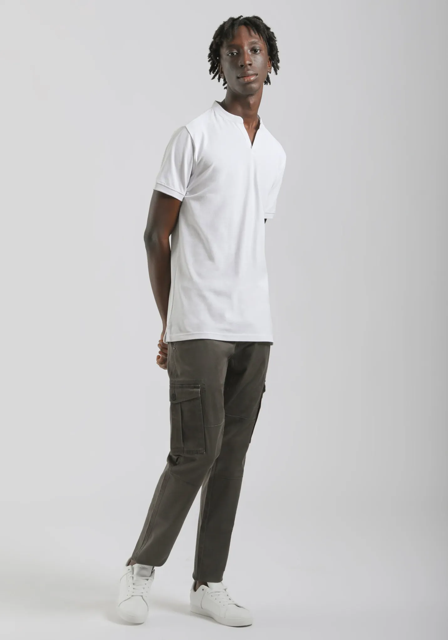 Polo coreana 100% cotone